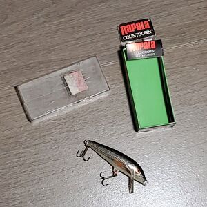 VTG RAPALA ORIGINAL FLOATER Sinking Plongeant 7 cm CD-7 SH SILVER SHINER Argente